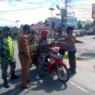 Personil Koramil 01 Bengkalis Gencar Lakukan Patroli Prokes