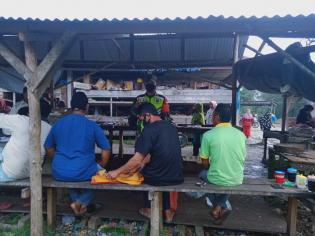 Anggota Danramil 08/Merbau Kembali Gelar Gakplin Protokol Kesehatan di Desa Renak Dungun.