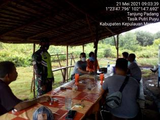 Cegah Penularan Covid 19, Babinsa Desa Tanjung Padang Kembali Gelar Sosialisasi
