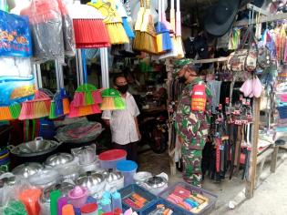 Anggota Danramil 09/Minas Kembali gelar gakplin protokol kesehatan