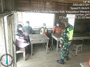 Cegah Covid 19, Babinsa Desa Semukut Gelar Patroli Prokes