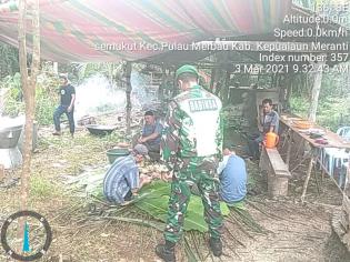 Antisipasi Penyebaran Covid 19, Babinsa Desa Semukut Gelar Operasi Prokes