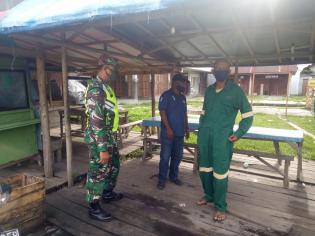 Babinsa Koramil 08/Merbau cegah Covid - 19, melalui sosialisasi Gakplin