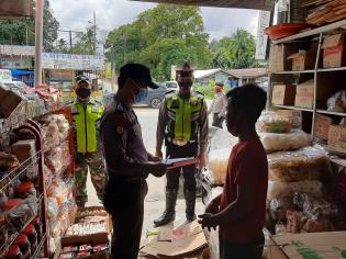 Anggota Danramil 09/Minas Kembali gelar gakplin protokol kesehatan